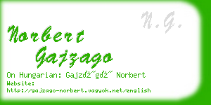 norbert gajzago business card
